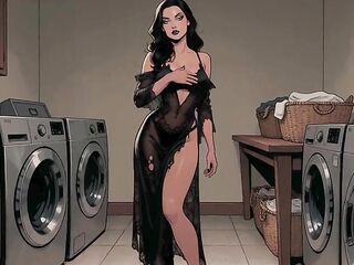 Halloween party. Part 1. The Darksome Knight and the Succubus [AI-generated toon]