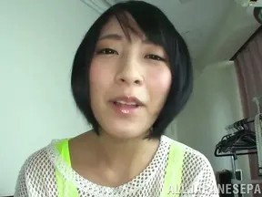 Sexy chick in a short skirt, Miku Abeno boasts of her cock sucking s