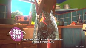 Tiny Futa Ravages Giant Busty Trans Gushing Cum Destruction