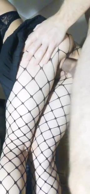 Fucked with moans to orgasm in pantyhose