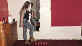 Coca Cola Cans Vs Sophie's Boots (4K)