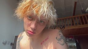 No Makeup Goth Girl in the Sun Flares Piggy Nose