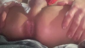 Amateur girl tries anal for the first time with femdom play