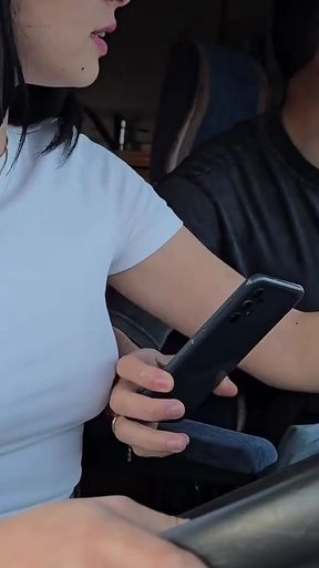 I picked up an UBER Client without a bra   Clip 1