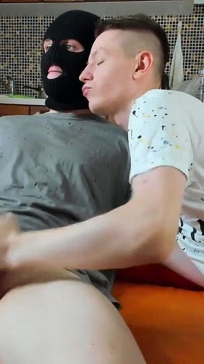 Very Aggressive Jerking off Makes Alex's Cock Hard