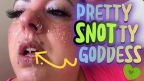 Glam, Snot & Pink Pajamas — A Triple Threat - Watch Your Pretty Snotty Goddess Malory Snot Play - *Short Video*