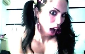 Mature italian ts jerks her monster dick