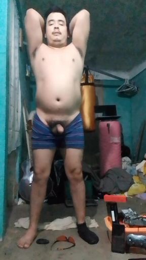 Jesus in boxer pulling his penis #102