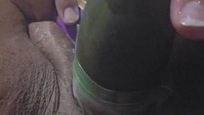 So horny I fucked myself with a cucumber