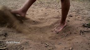 feet in the hot sand