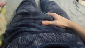 Guy in Pants Is Massaging His Cock