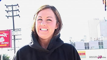 Petite College Girl Nikki Pickup and First Time Interracial Fuck Casting