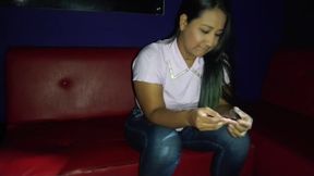 Latin babe solo outdoors self-pleasure