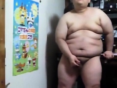 Asian Chub Jerks Off Solo