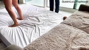 Hotwife gets BBC gangbanged by multiple cocks while hubby films, DVP, DP, hardcore sex, cuckolding, footjob