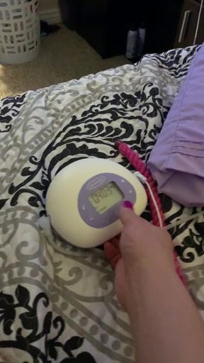 Breast pump vibrator and inflated pussy dildo endless orgasm
