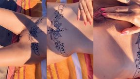 j aime ce moment sur la plage, le soleil rechauffant ma peau... des hommes ...