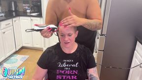 Shaving Quinn's Head