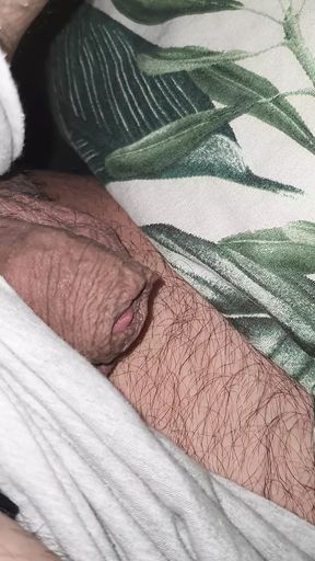 Step mom in leather jeans sitting in bed with naked step son without condom