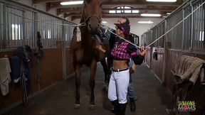 rider gets a facial after sucking and riding a dick
