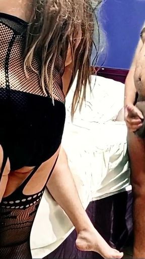 Threesome with My Stepmother and Inexperienced Girl, I End up Fucking the MILF