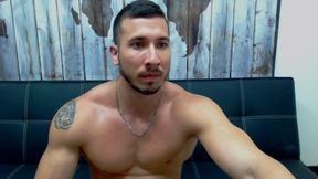 Calvin Torres Shows Off and Cums