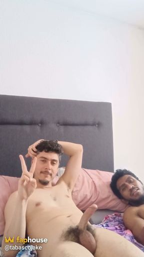 Handjob to Big Dicked Handsome Man Ends with Facial