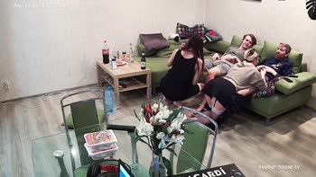 Russian Teen (18+) Foursome: Wild Swingers Group Blowjob Party