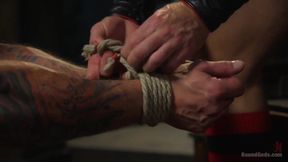 Muscled Pig Slave Gets His First Taste of the Cattle Prod