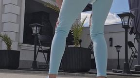 Public Diaper Walk – Puffy Diaper Over Leggings & Loud Stinky Farts