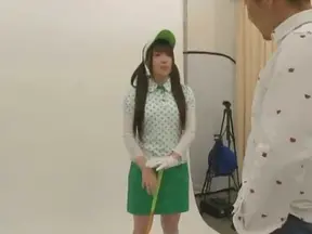 Green Golf Outfit Gets This Cute Teen A Lucky Fucking