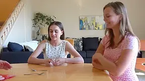 A Strip Card Game With Two - Aften Opal And Stella Sedona