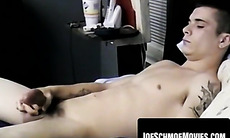 Athletic Gage W-Censored-er cums from intense cock stroking