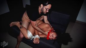 little helpless diana gets tied, gagged and fucked hard