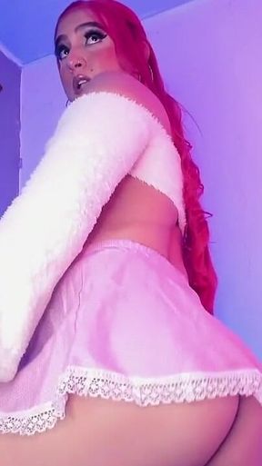 Colombian Tgirl White Ass Fat in Lingerie