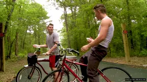 Blue eyed blonde teen gay guy pounded hard by his well hung boyfriend