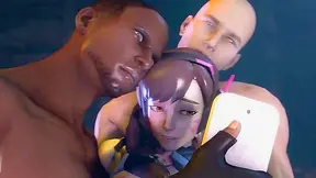 D.Va Surrenders to Roadhogs Command in Hot Overwatch Lust Battle
