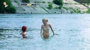 Petite And Young Nudist Ladies Fool Around On The Beach