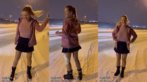 puis en arrivant a tromso en norvege ou il faisait -8 tout de meme