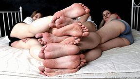 Wall of feet of Angelina, Galina, Lyana and Zlata (Part 4 of 6) #20230109