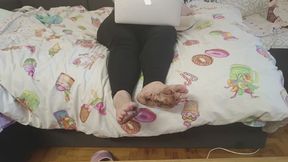 Goddess's Scorn: Silent Worship of Divine Dirty Foot Soles