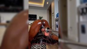 Horny Ebony MILF solo hardcore fapping compilation