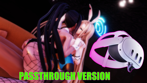 Blue Archive - Asuna & Karin Riding and Kiss [Passthrough]