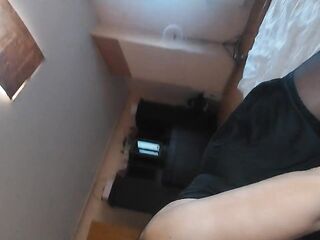 Hot milf wife jerks off, screws and sucks.