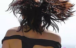 Small tits European babe exposed petite naked body