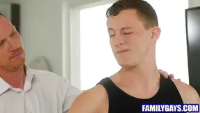 Step Dad Helps StepSon Relax with Big Cock Action – Taboo Gay Porn