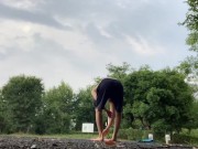 A Japanese idol doing high intense sex training at the Tokyo Olympics venue! [Big ass] [Big dick]
