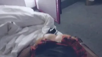 Amateur Crossdresser Gives Deep Blowjob to Big Cock