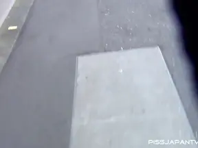 Public Urination Fantasies: Japanese Woman Pees Freely on Busy Street