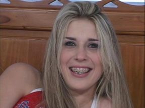 Sexy Blonde Gets Cum On Her Braces After a Hardcore Fuck